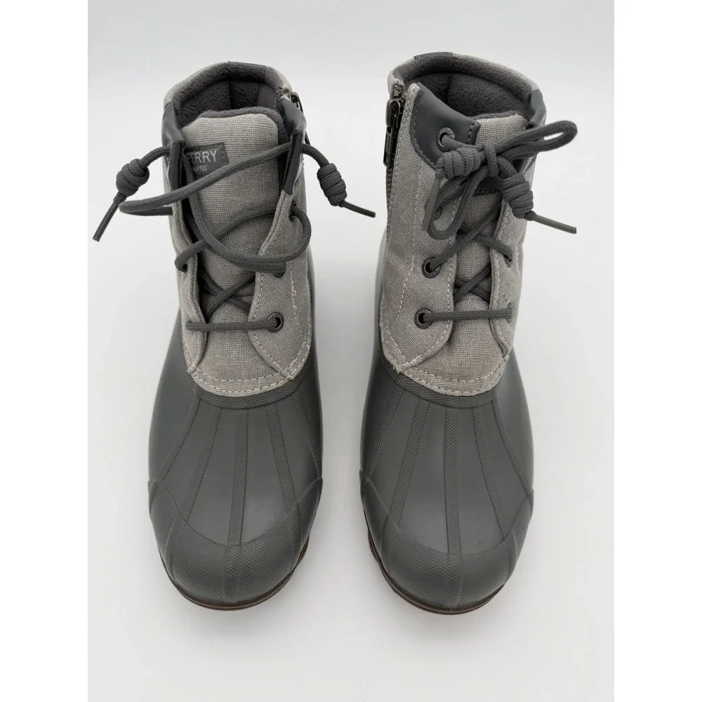 Sperry Women's Top-Sider Saltwater Duck Boots Gray Size 6.5 Waterproof STS84447